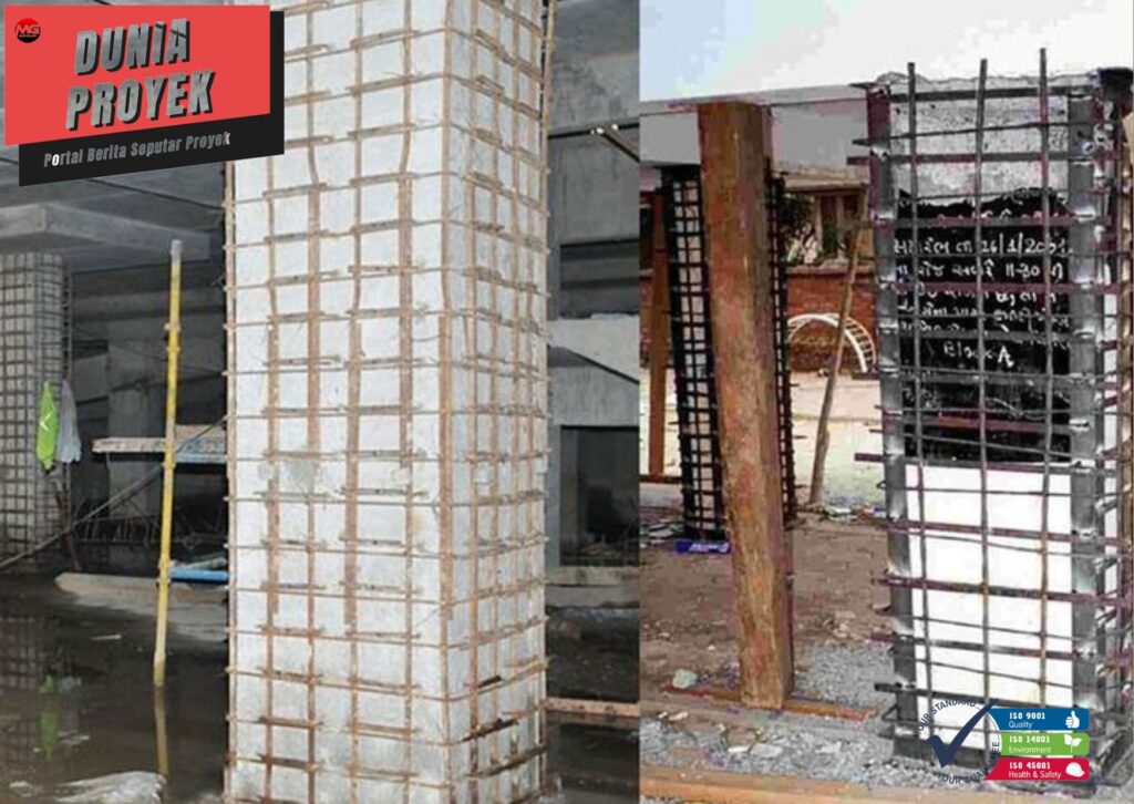 Penebalan Kolom Beton untuk perbaikan & perkuatan struktur beton