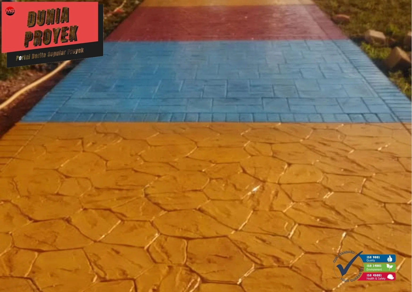Stamped Concrete atau Cetakan Lantai Beton